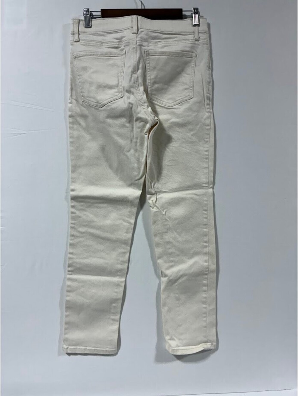 Kim Rogers Tummy Control Women's Ivory Straight Leg Jeans Size 6 Average Stretch